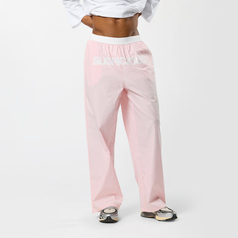 Spring 1 / Suspicious Striped Cotton Pants - Pink
