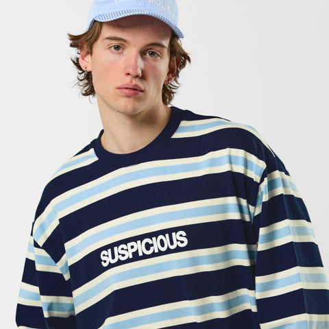 Spring 1 / Suspicious Striped Longsleeve - Nightfall & Celestial Blue