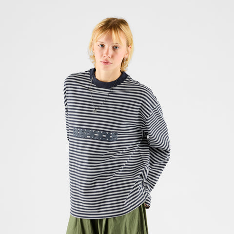 Winter 2 / Suspicious Striped Longsleeve - Nightfall & Egret