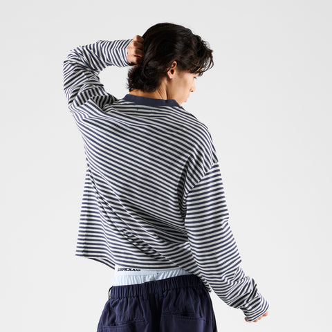 Winter 2 / Suspicious Striped Longsleeve - Nightfall & Egret