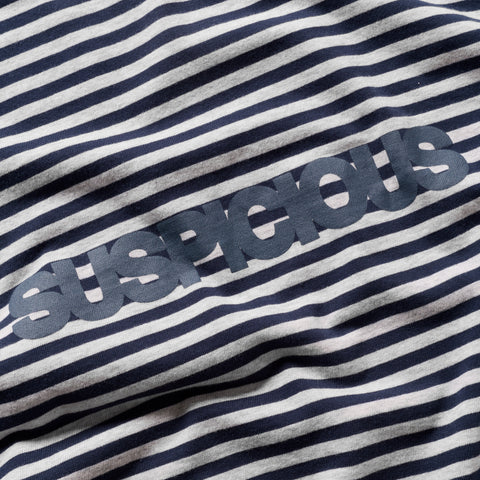 Winter 2 / Suspicious Striped Longsleeve - Nightfall & Heather Grey