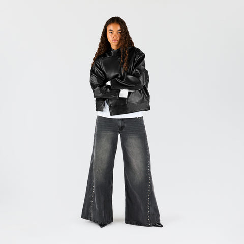 Fall 1 / Suspicious W Faux Leather jacket - Black