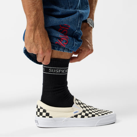 Winter1 / Striped Socks - Black