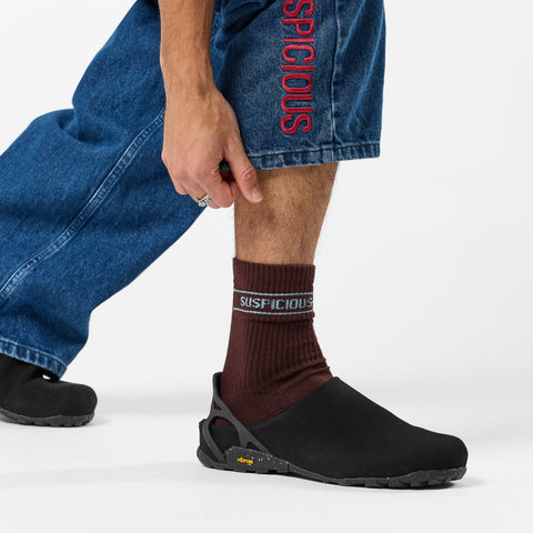 Winter1 / Striped Socks - Espresso