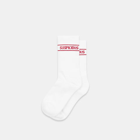 Winter1 / Striped Socks - White & Red