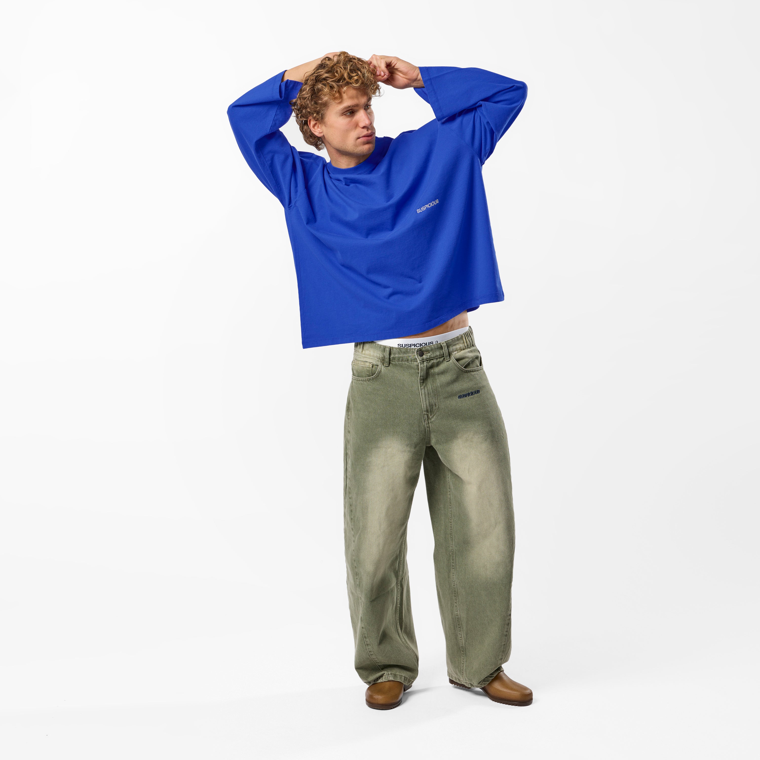The Essentials Longsleeve - Big Blue – Suspicious Antwerp