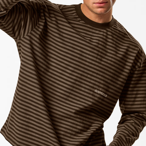 PL / The Essentials Striped Longsleeve - Espresso Tone