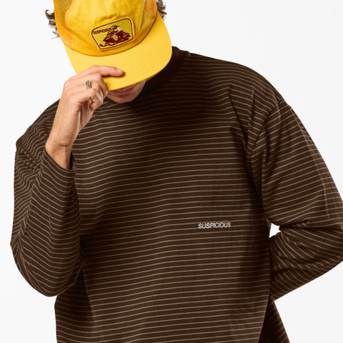 PL / The Essentials Striped Longsleeve - Espresso