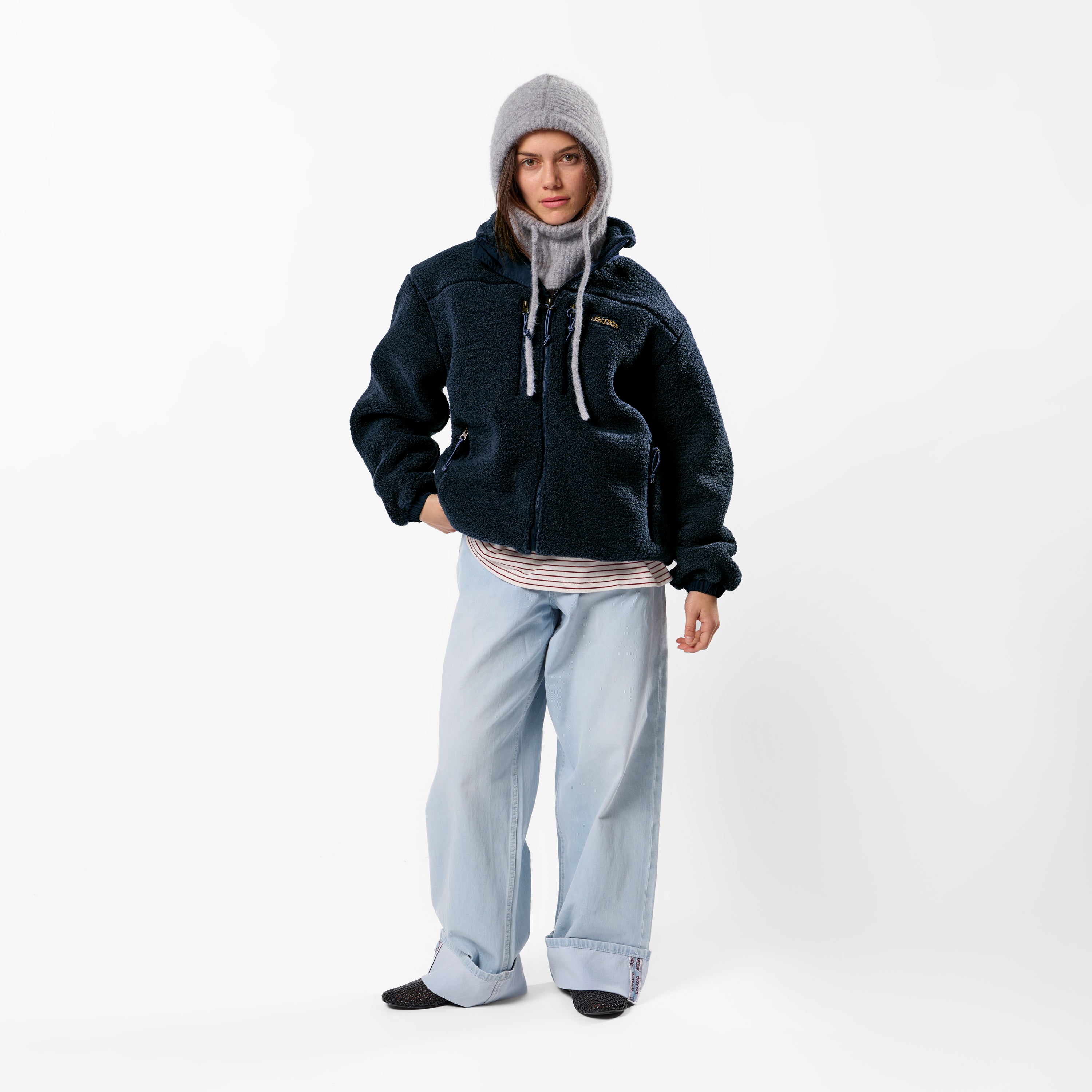 The Landscape Sherpa Jacket - Navy – Suspicious Antwerp