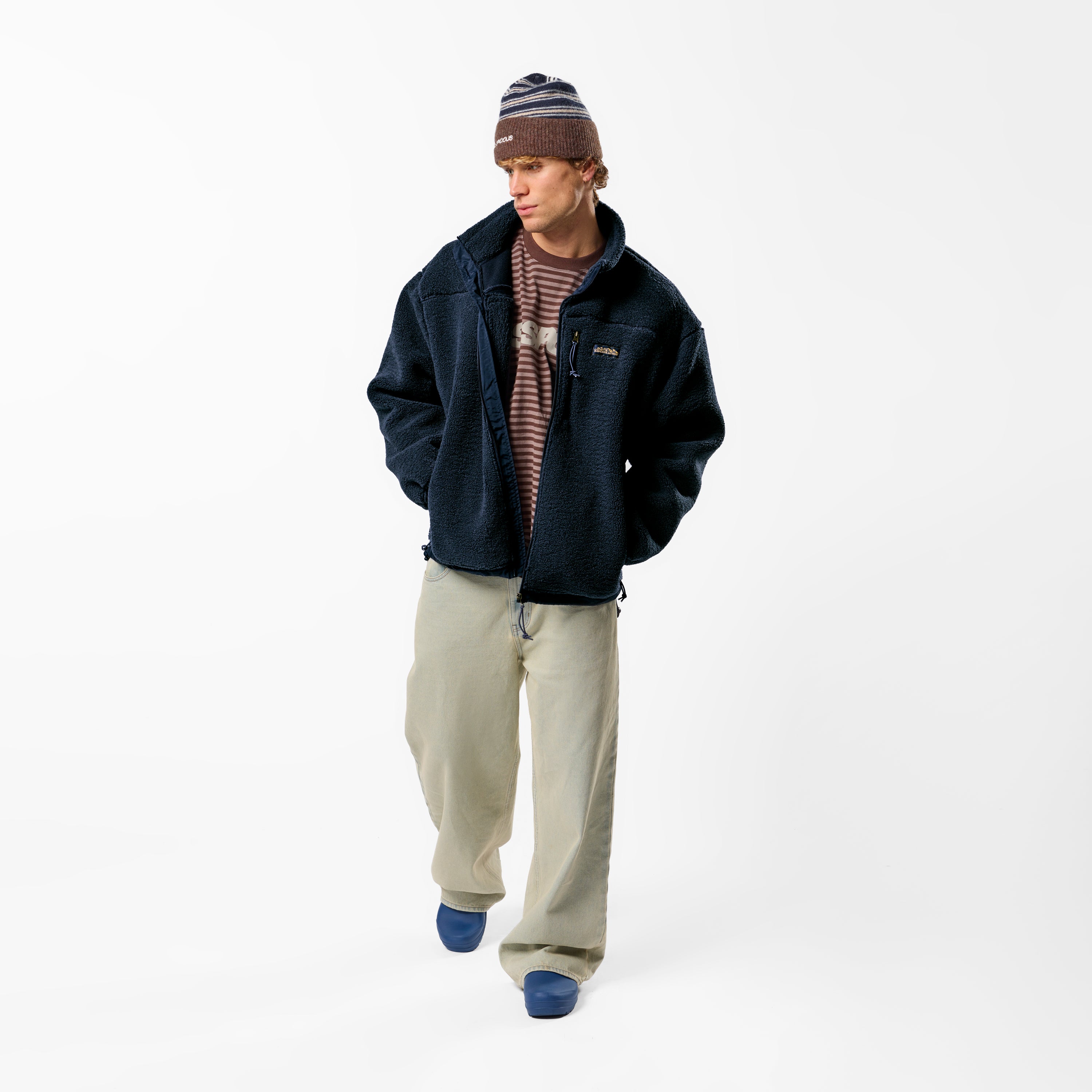 The Landscape Sherpa Jacket - Navy – Suspicious Antwerp