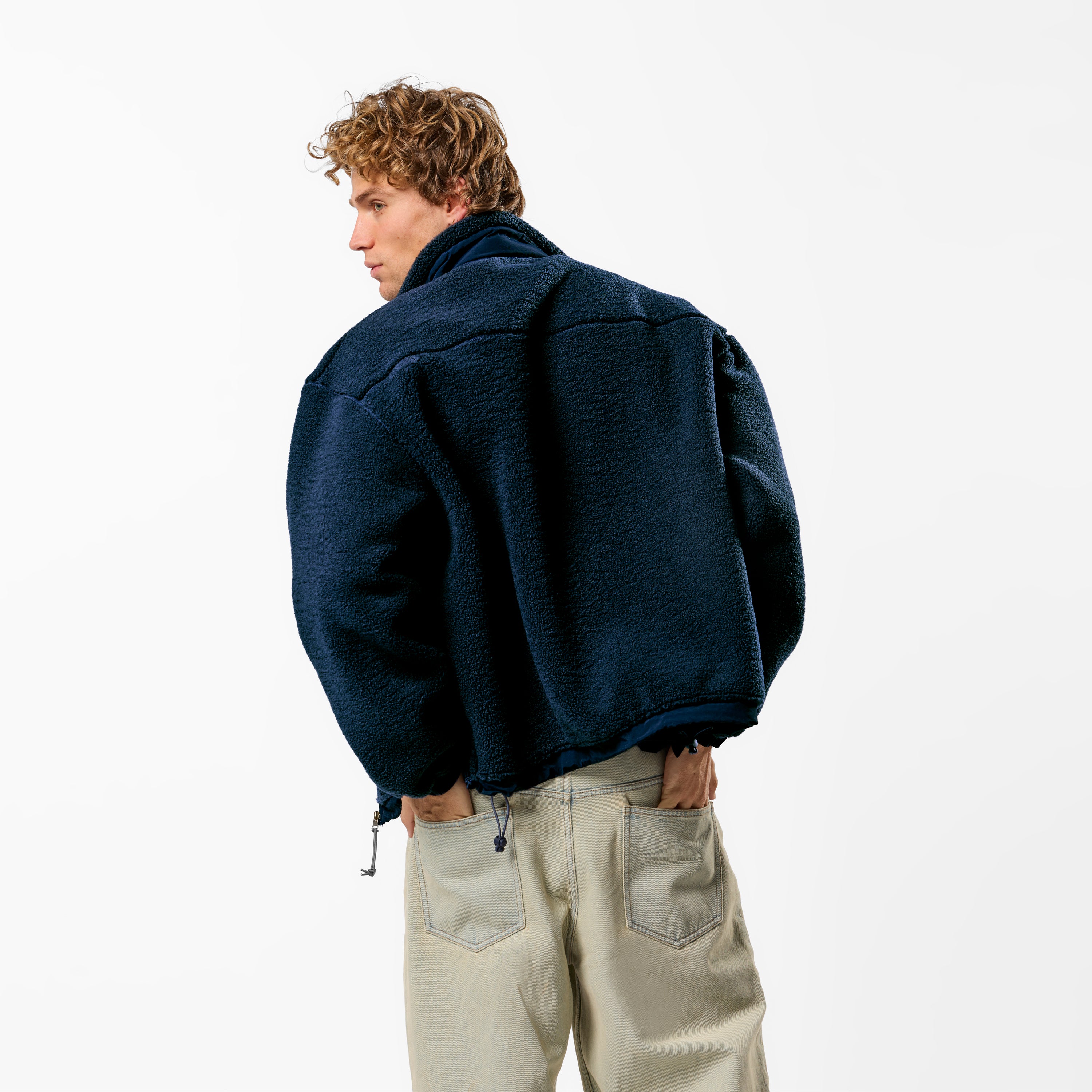 The Landscape Sherpa Jacket - Navy – Suspicious Antwerp