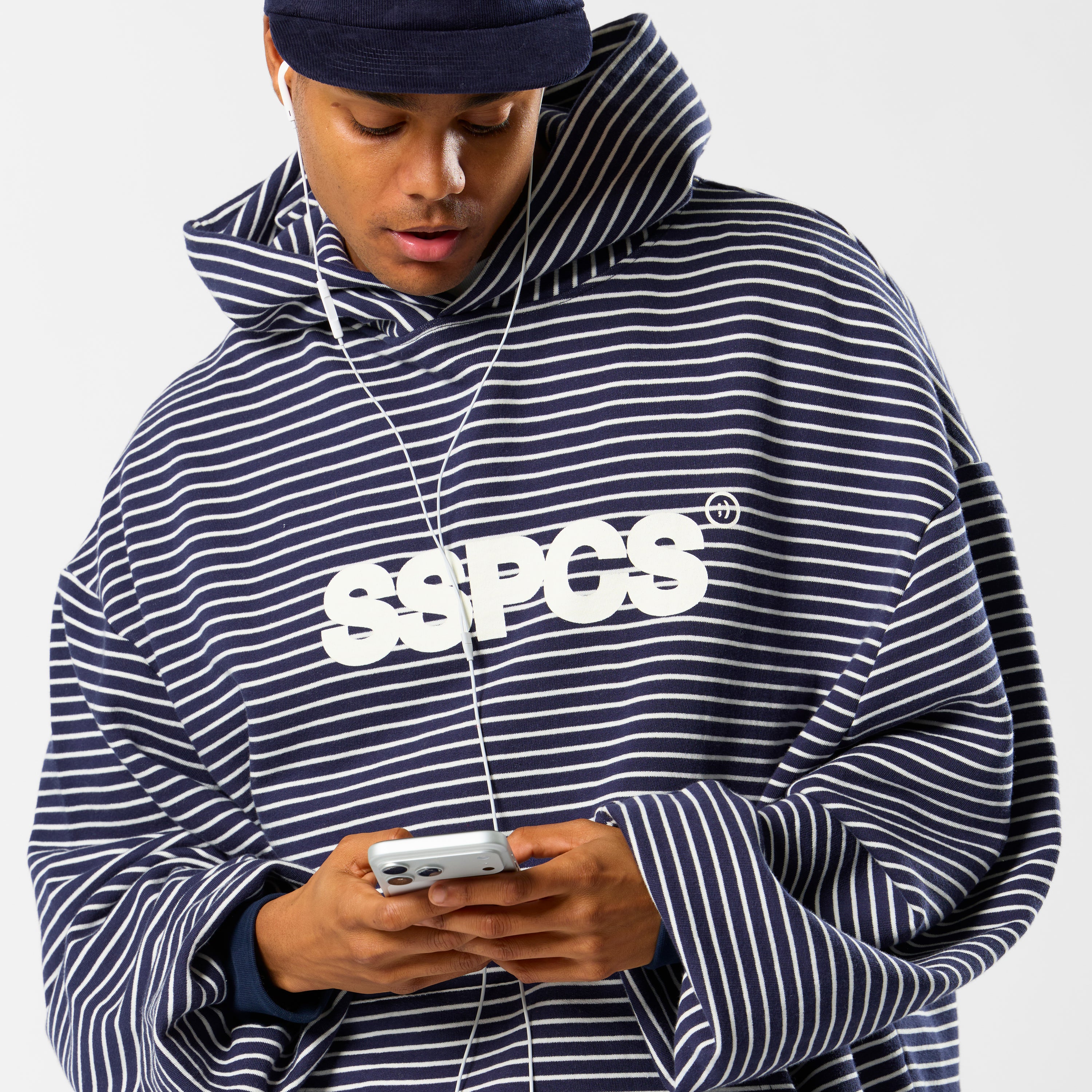 The SSPCS Striped Hoodie - Nightfall – Suspicious Antwerp