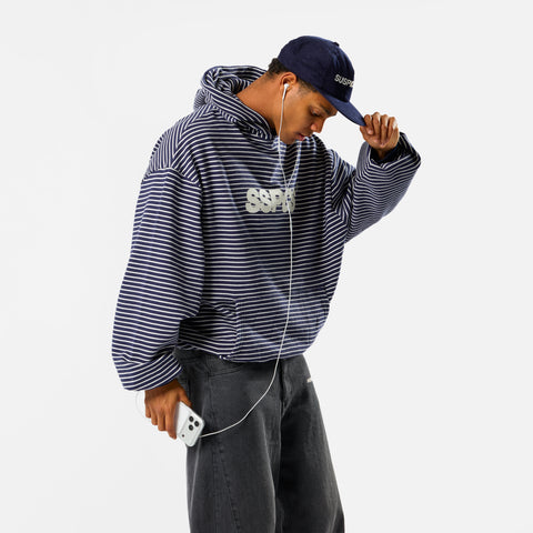Polkaline / The SSPCS Striped Hoodie - Nightfall