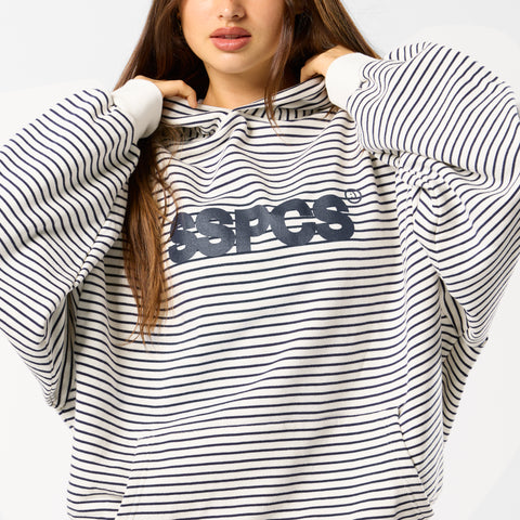 Polkaline / The SSPCS Striped Hoodie - White