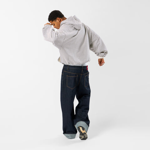 Polkaline / The SSPCS Striped Hoodie - White