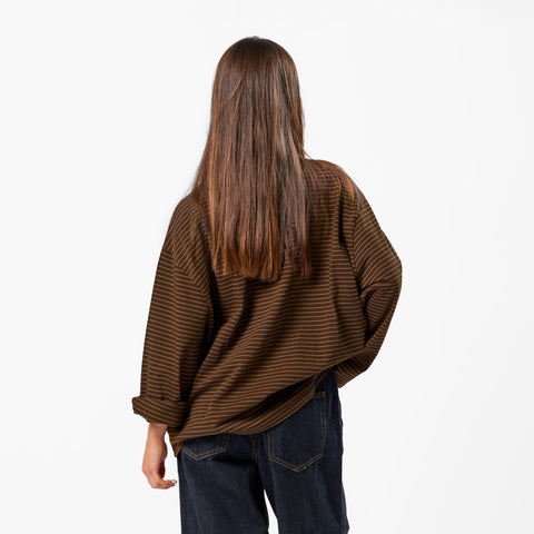 PL / The SSPCS Striped Longsleeve - Espresso Blue