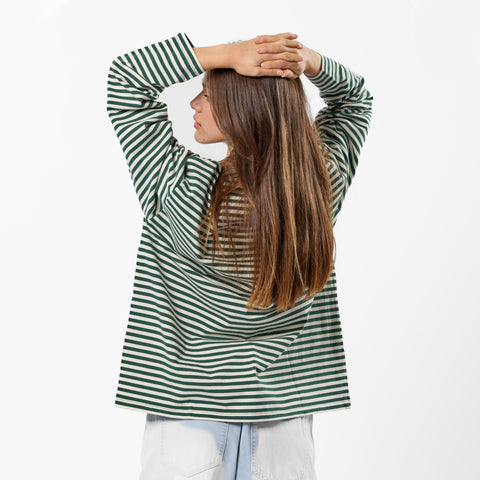 PL / The SSPCS Striped Longsleeve - Forest Green