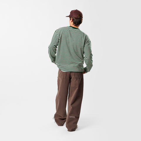 The SSPCS Striped Longsleeve - Forest Green