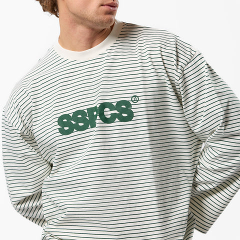 PL / The SSPCS Striped Longsleeve - Forest Green & White