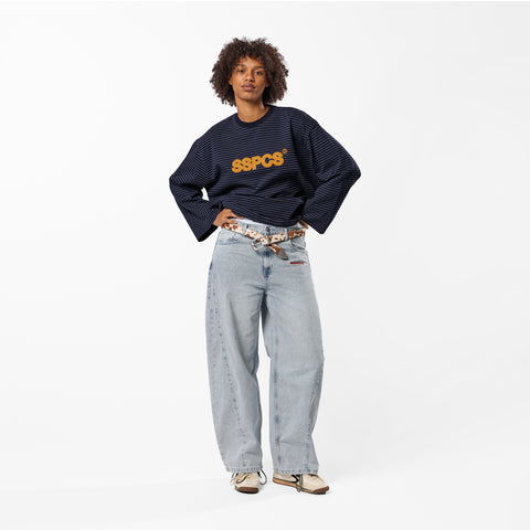 PL / The SSPCS Striped Longsleeve - Nightfall Orange