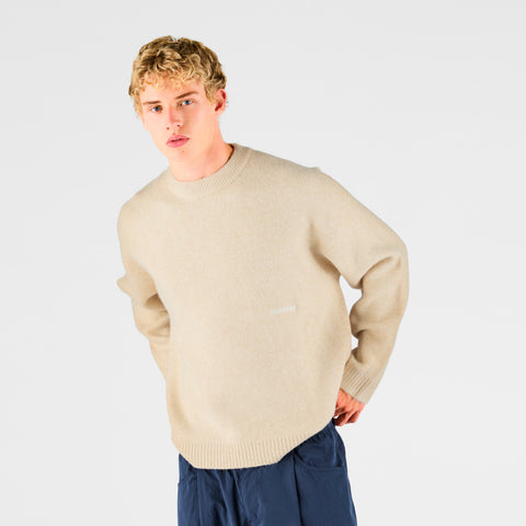 Fall 1 / The SUS Knitted Sweat - Dune & Off-White