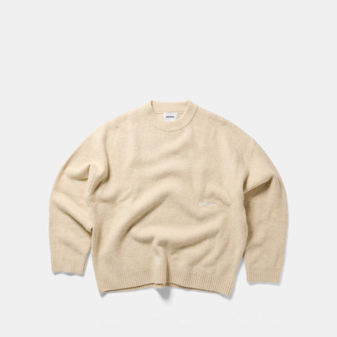 Fall 1 / The SUS Knitted Sweat - Dune & Off-White