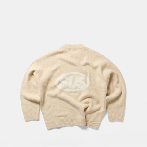 Fall 1 / The SUS Knitted Sweat - Dune & Off-White