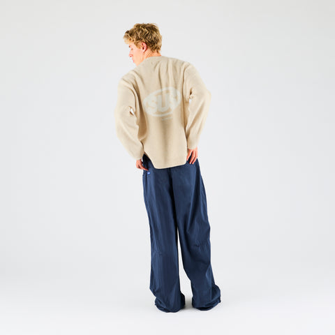 Fall 1 / The SUS Knitted Sweat - Dune & Off-White