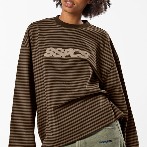 PL / The Slanted SSPCS Striped Longsleeve - Espresso Tone