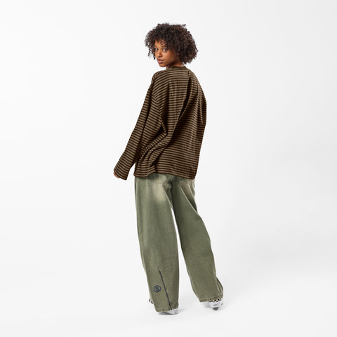PL / The Slanted SSPCS Striped Longsleeve - Espresso Tone