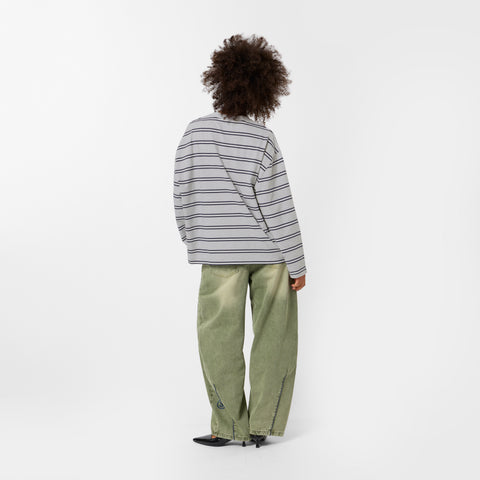 Bestsellers Variants / The Slanted Striped Longsleeve - Heather Grey