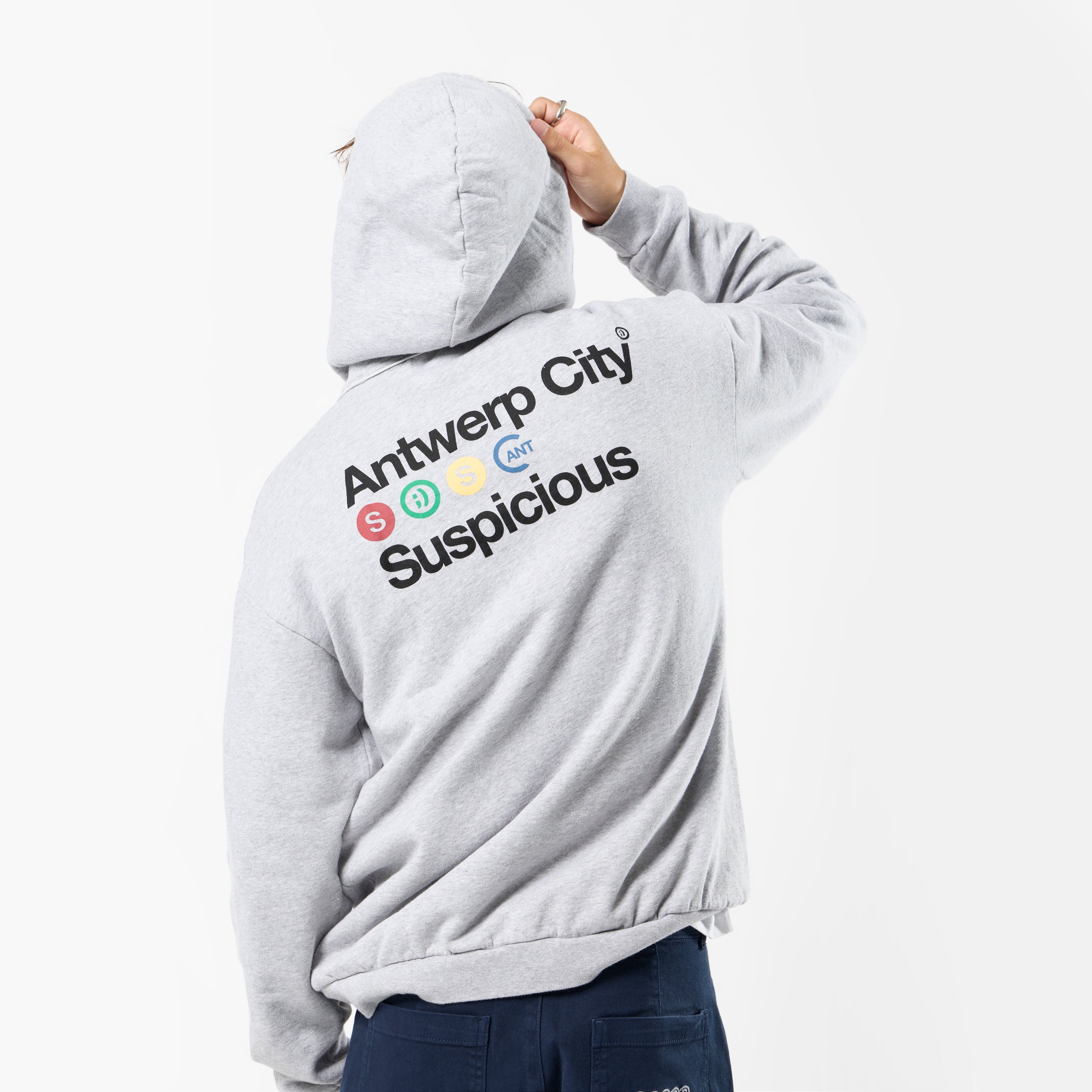 The Antwerp City I Hoodie - Neutral Heather – Suspicious Antwerp