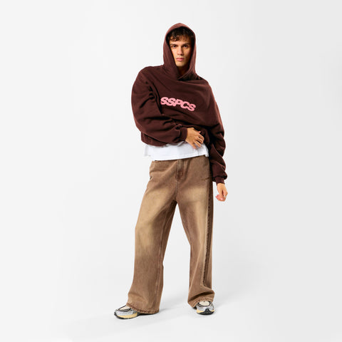 Camo / Track Hoodie - Burnt Mahogany