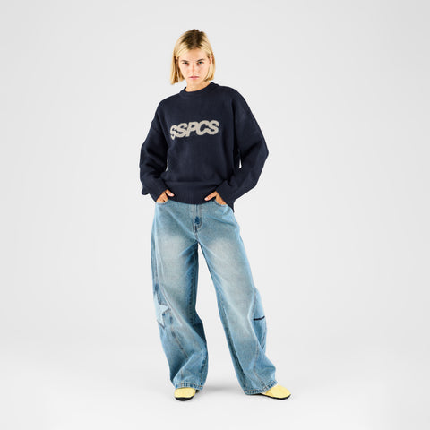 Fall 1 / Track Knitted Sweat - Navy