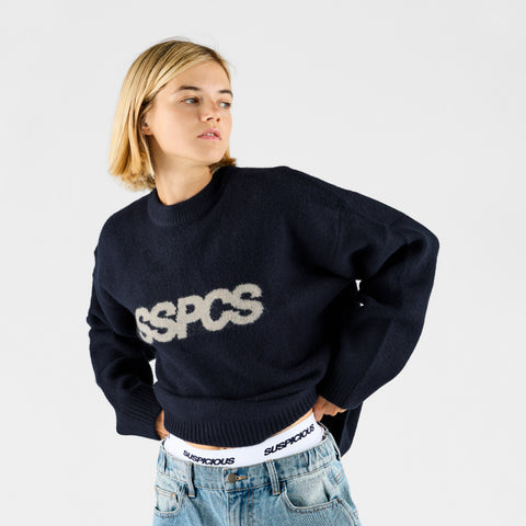 Fall 1 / Track Knitted Sweat - Navy