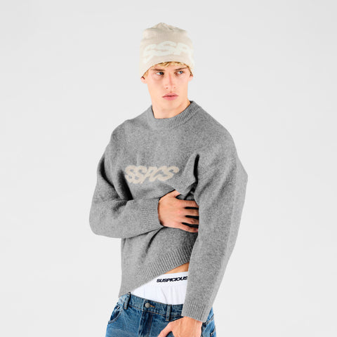 Fall 1 / Track Knitted Sweat - Neutral Heather