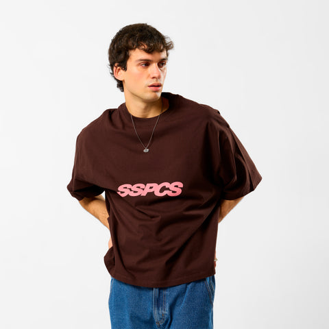 Camo / Track Tee - Burnt Mahogany