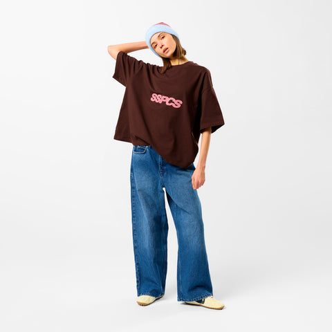 Camo / Track Tee - Burnt Mahogany