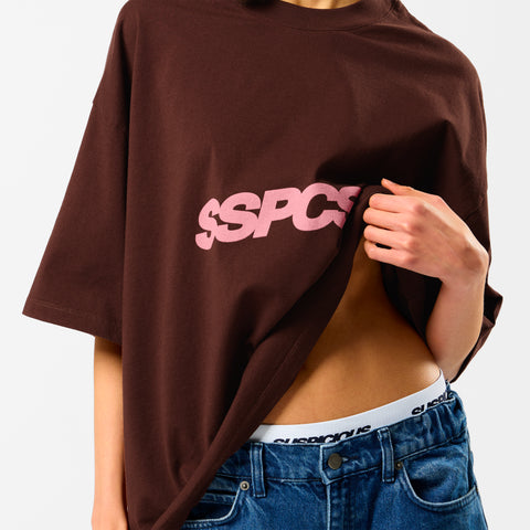 Camo / Track Tee - Burnt Mahogany