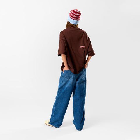 Camo / Track Tee - Burnt Mahogany