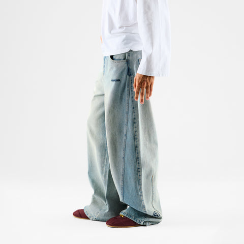 Winter 1 / Two Tone Jeans - Bleached & Washed Blue