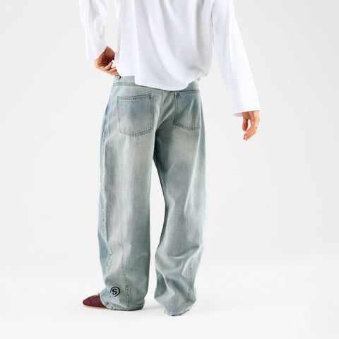 Winter 1 / Two Tone Jeans - Bleached & Washed Blue