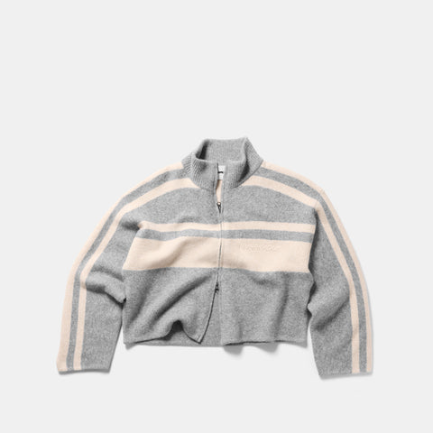 Waitlist / Val W Loose Knit Zip Up - Heather