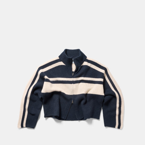 Women Drop / Val W Loose Knit Zip Up - Nightfall