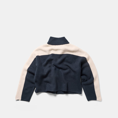 Waitlist / Val W Loose Knit Zip Up - Nightfall
