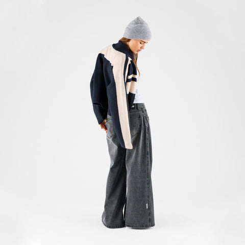 Women Drop / Val W Loose Knit Zip Up - Nightfall