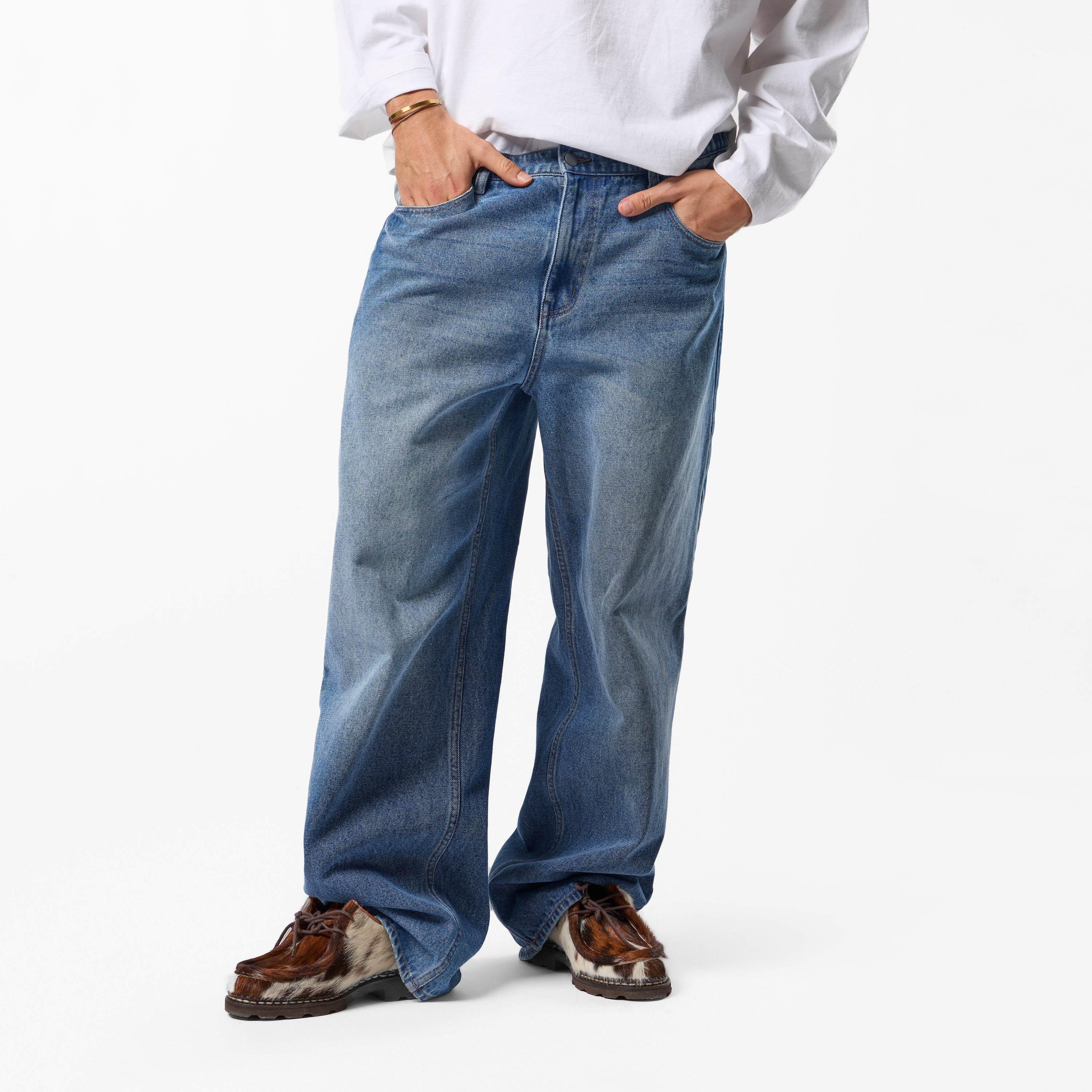 Vertified Baggy Jeans - Washed Blue – Suspicious Antwerp