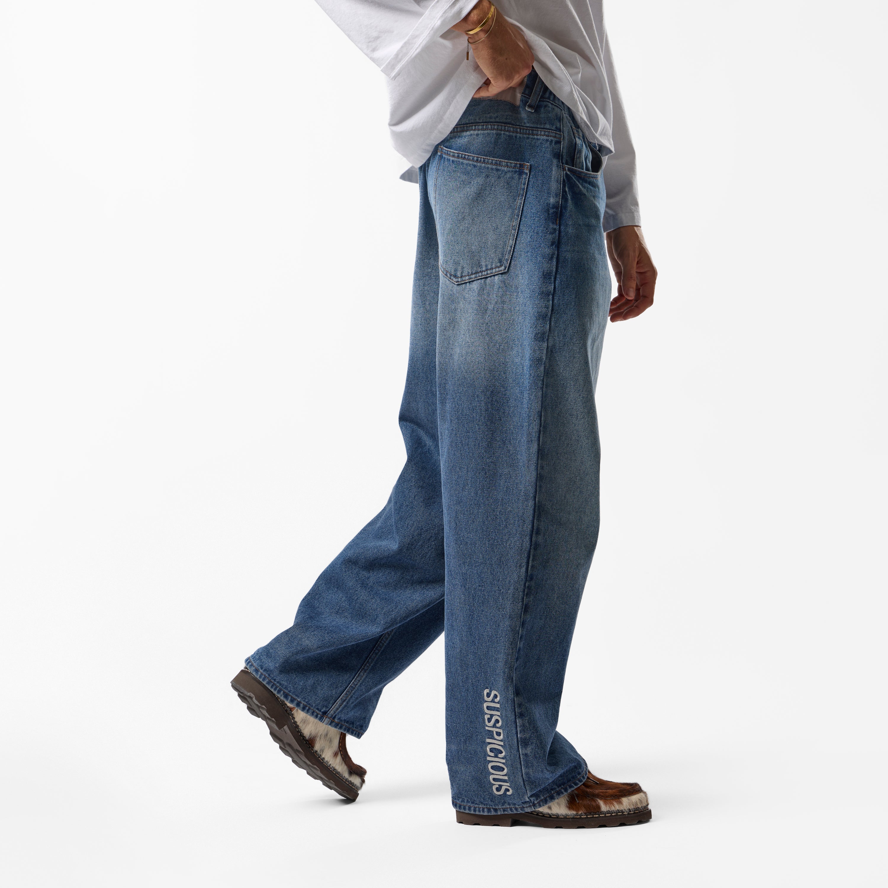 Vertified Baggy Jeans - Washed Blue – Suspicious Antwerp
