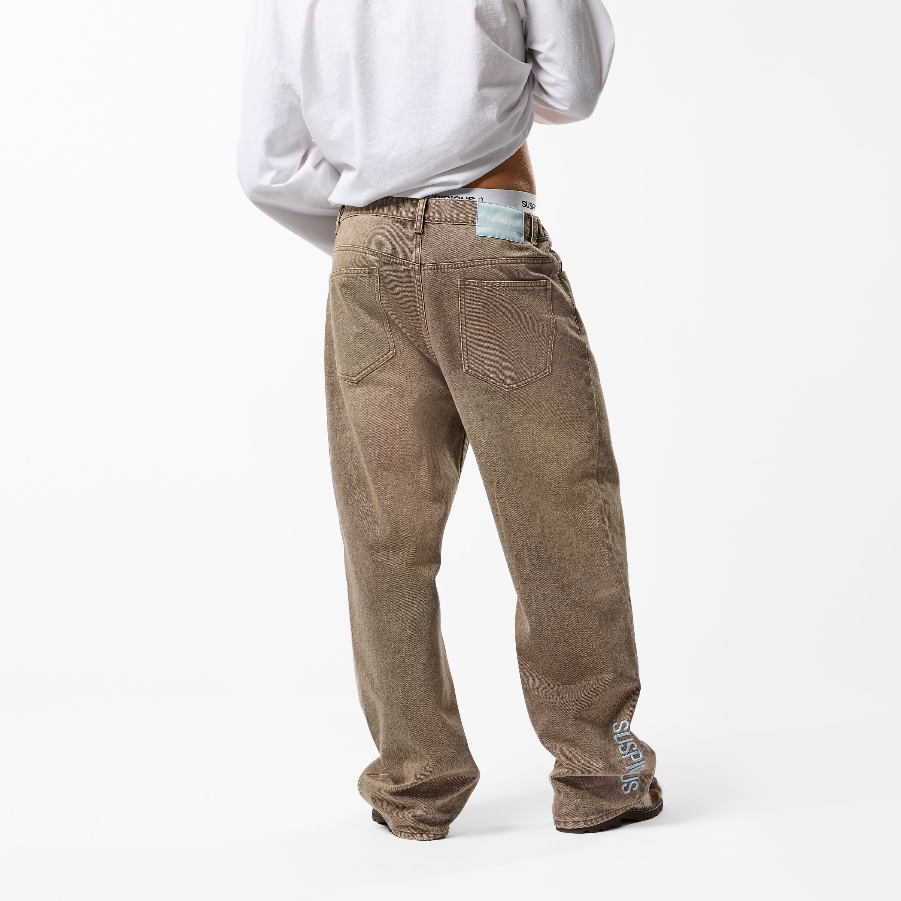 Vertified Baggy Jeans - Washed Brown – Suspicious Antwerp