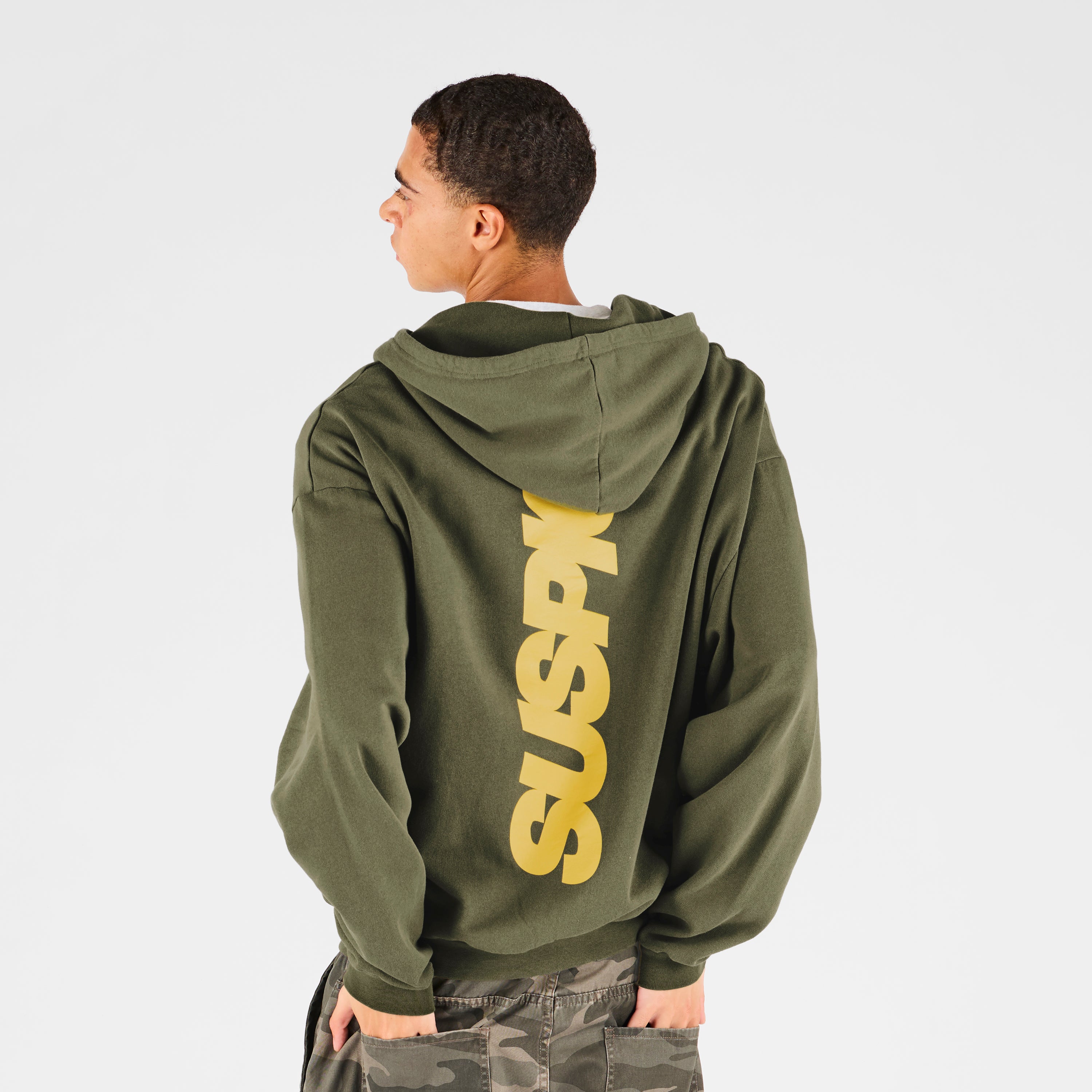 Vertified Zip-Up Hoodie - Khaki – Suspicious Antwerp